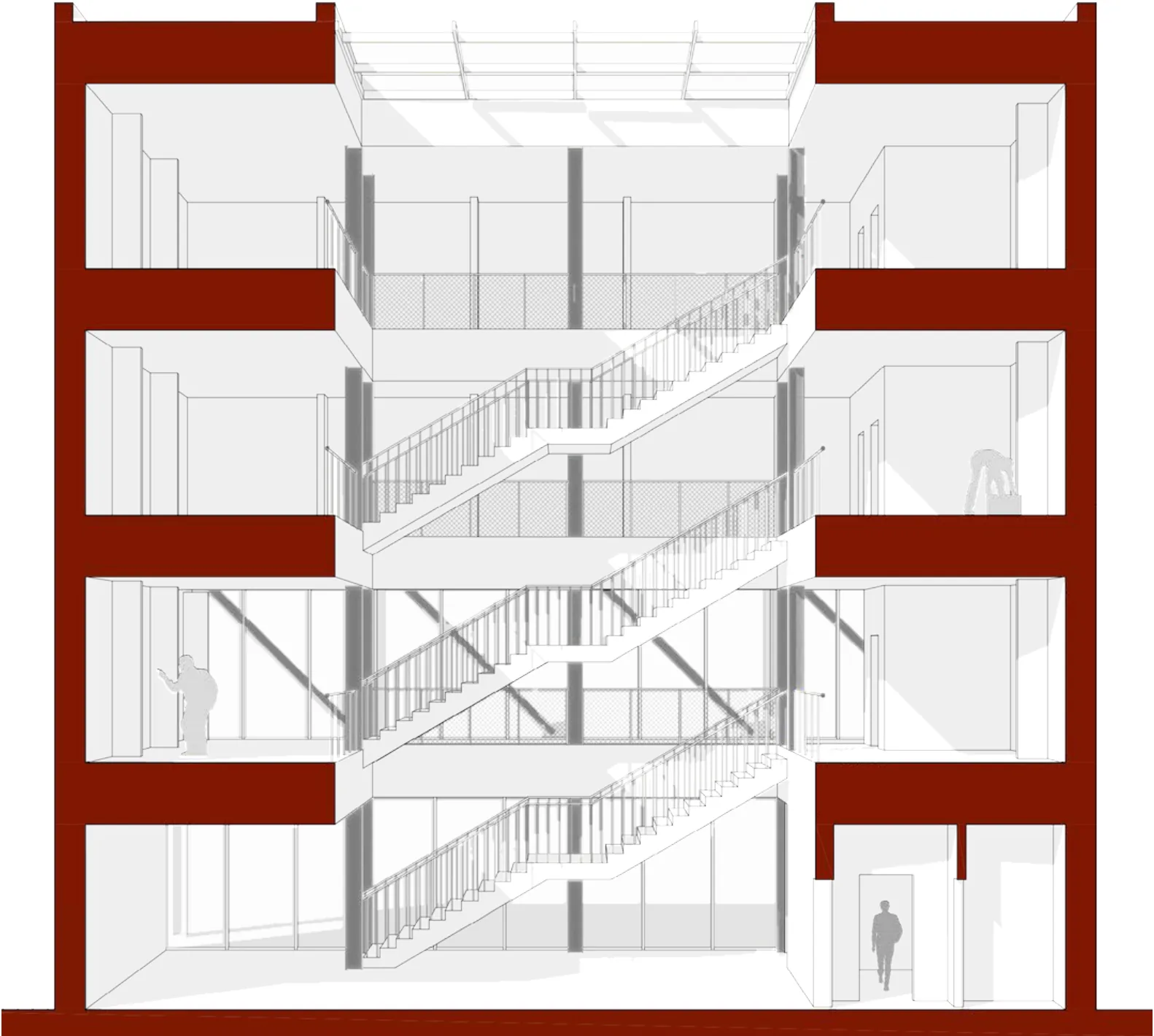 Perspective section of the library