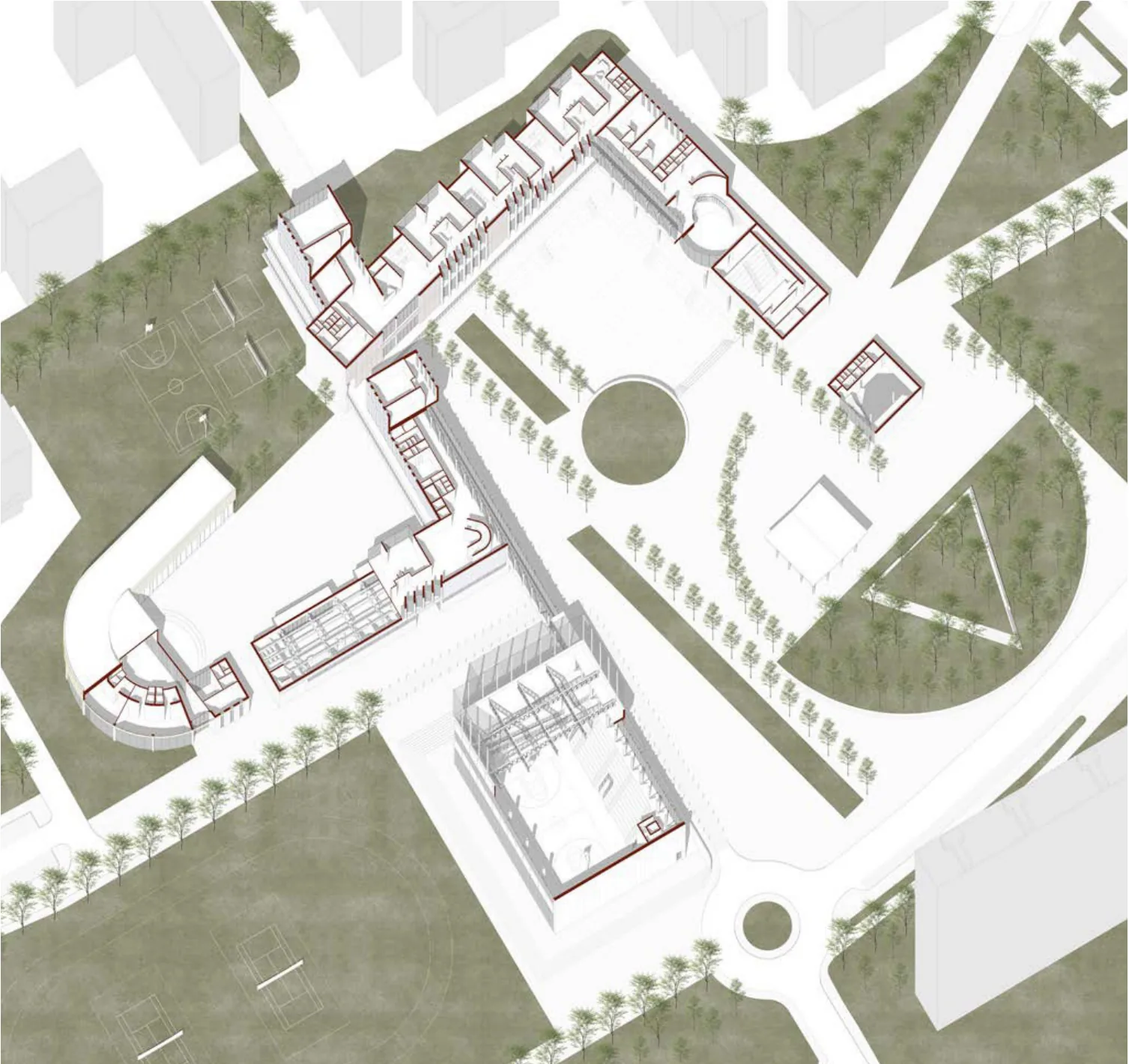 Axonometric cutaway
